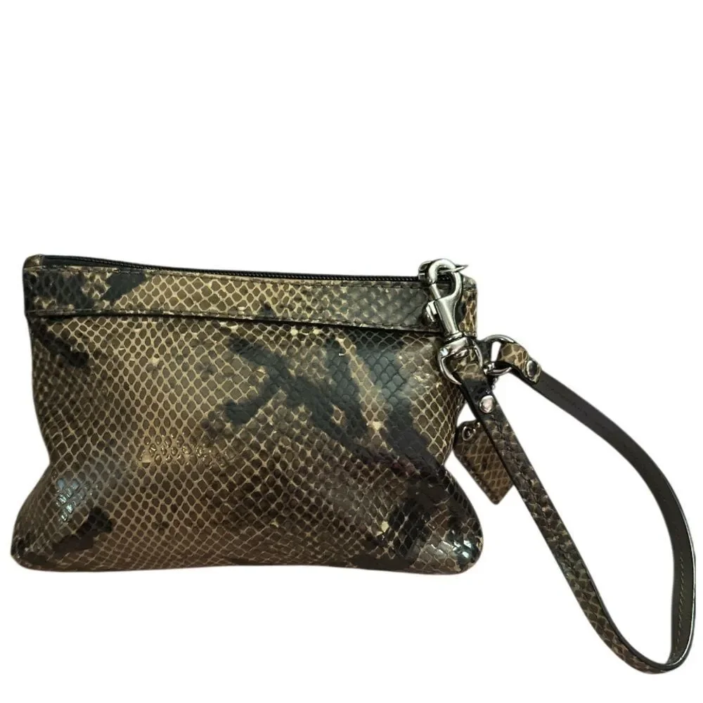 Coach Soho Embossed Exotic‎ Madison  Snakeskin Printed Wristlet